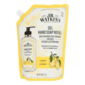 J.r. Watkins - Hand Soap Gel Refill Lemon - Case Of 3-34 Fz