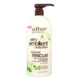 Alba Botanica - Body Lotion - Very Emollient - Coconut Rescue - 32 Oz