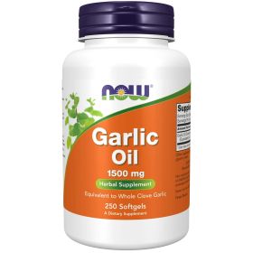 NOW Supplements, Garlic Oil 1500 mg, Serving Size Equivalent to Whole Clove Garlic