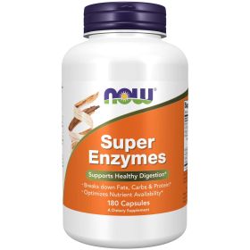 NOW Supplements, Super Enzymes, Formulated with Bromelain, Ox Bile, Pancreatin and Papain, Super Enzymes