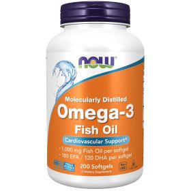 Omega-3 180 EPA / 120 DHA, Molecularly Distilled, Cardiovascular Support