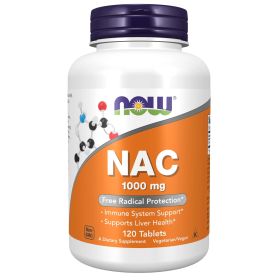 NOW Supplements, NAC (N-Acetyl-Cysteine) 1,000 mg, Free Radical Protection