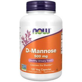 NOW Supplements, D-Mannose 500 mg, Non-GMO Project Verified, Healthy Urinary Tract