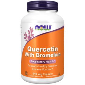 NOW Supplements, Quercetin with Bromelain, Respiratory Health