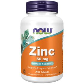 NOW Supplements, Zinc (Zinc Gluconate) 50 mg, Supports Enzyme Functions*, Immune Support