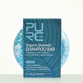 Purc Hand-Extracted Soap, Anti-Dandruff, Oil-Control Nourishing Handmade Soap, Spot Fleece-Flower Root And Ginger Shampoo Soap (option: Seaweed fragrance-1PCS)