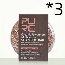 Purc Hand-Extracted Soap, Anti-Dandruff, Oil-Control Nourishing Handmade Soap, Spot Fleece-Flower Root And Ginger Shampoo Soap (option: Polygonum multiflorum scent-3PCS)